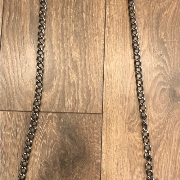 Material Girl Studded Gray Crossbody Purse - Picture 4 of 9